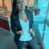 SHEIN Basics Top Tirantes de Cuello V Unicolor