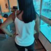 SHEIN Basics Top Tirantes de Cuello V Unicolor