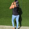 SHEIN Basics Top Tirantes de Cuello V Unicolor