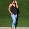 SHEIN Basics Top Tirantes de Cuello V Unicolor