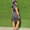 Vestido Encaje en contraste Liso Casual